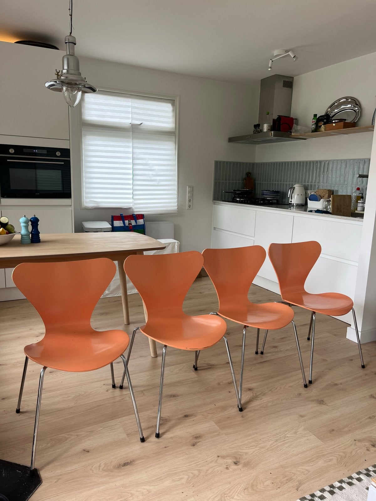 Set van 4 originele Fritz Hansen Series 7 vlinderstoelen, Ophalen of Verzenden