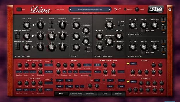 U-he Diva V1.4.5, WIN, OSX, LINUX, AU,VST,VST3,AAX - Digital, Computers en Software, Audio-software, MacOS, Windows, Linux, Ophalen