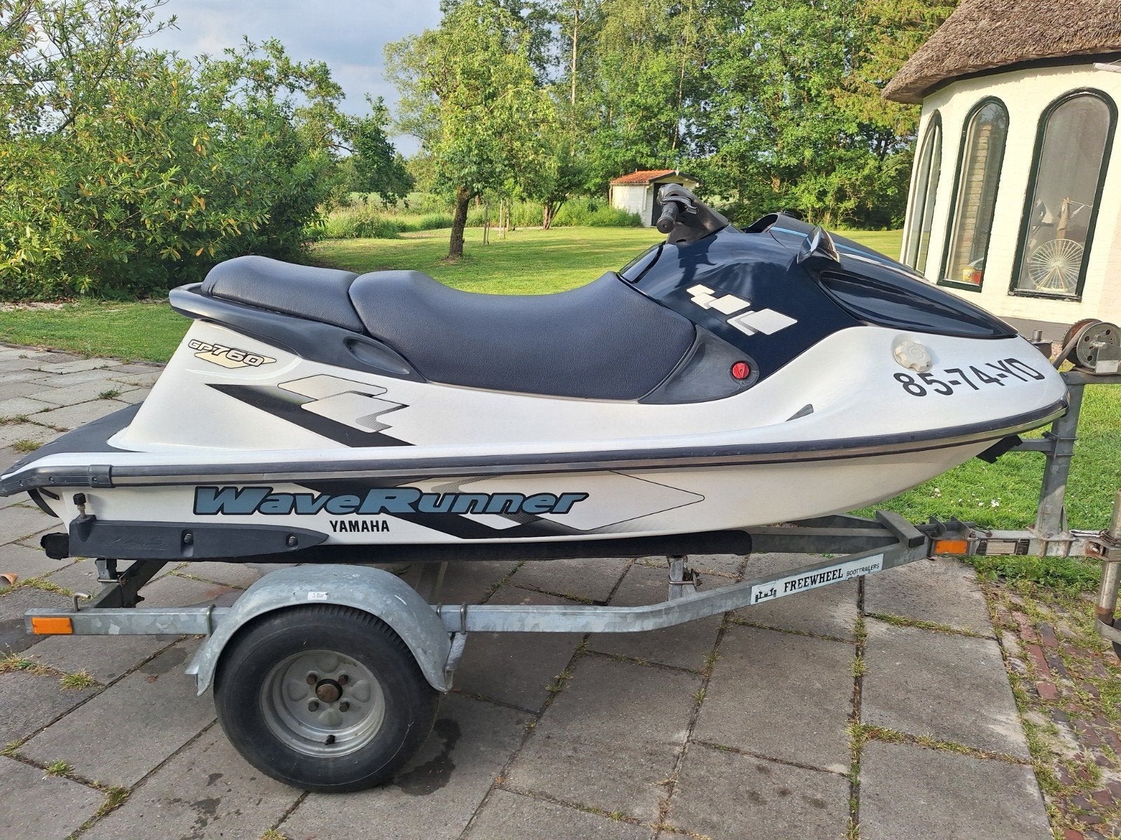 Yamaha WaveRunner GP760 waterscooter met trailer, Ophalen, Gebruikt, Benzine, 70 tot 120 pk