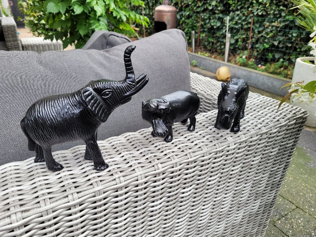 3 nieuwe ijzeren dieren beelden, Ophalen of Verzenden, Gebruikt, Mens