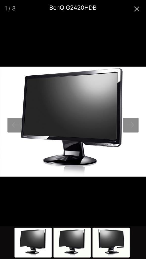 Benq G2420HDB 1080p 24”, Ophalen, Zo goed als nieuw, Full HD, 60 Hz of minder