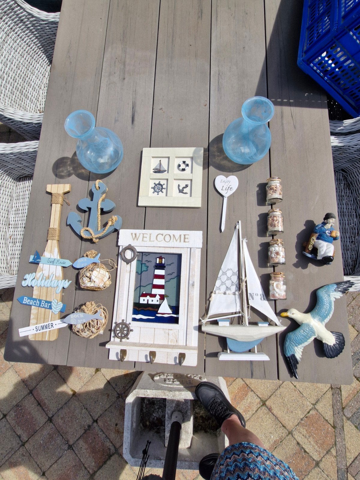 Nautische woonaccessoires, strandspullen, Huis en Inrichting, Woonaccessoires | Overige, Gebruikt, Ophalen