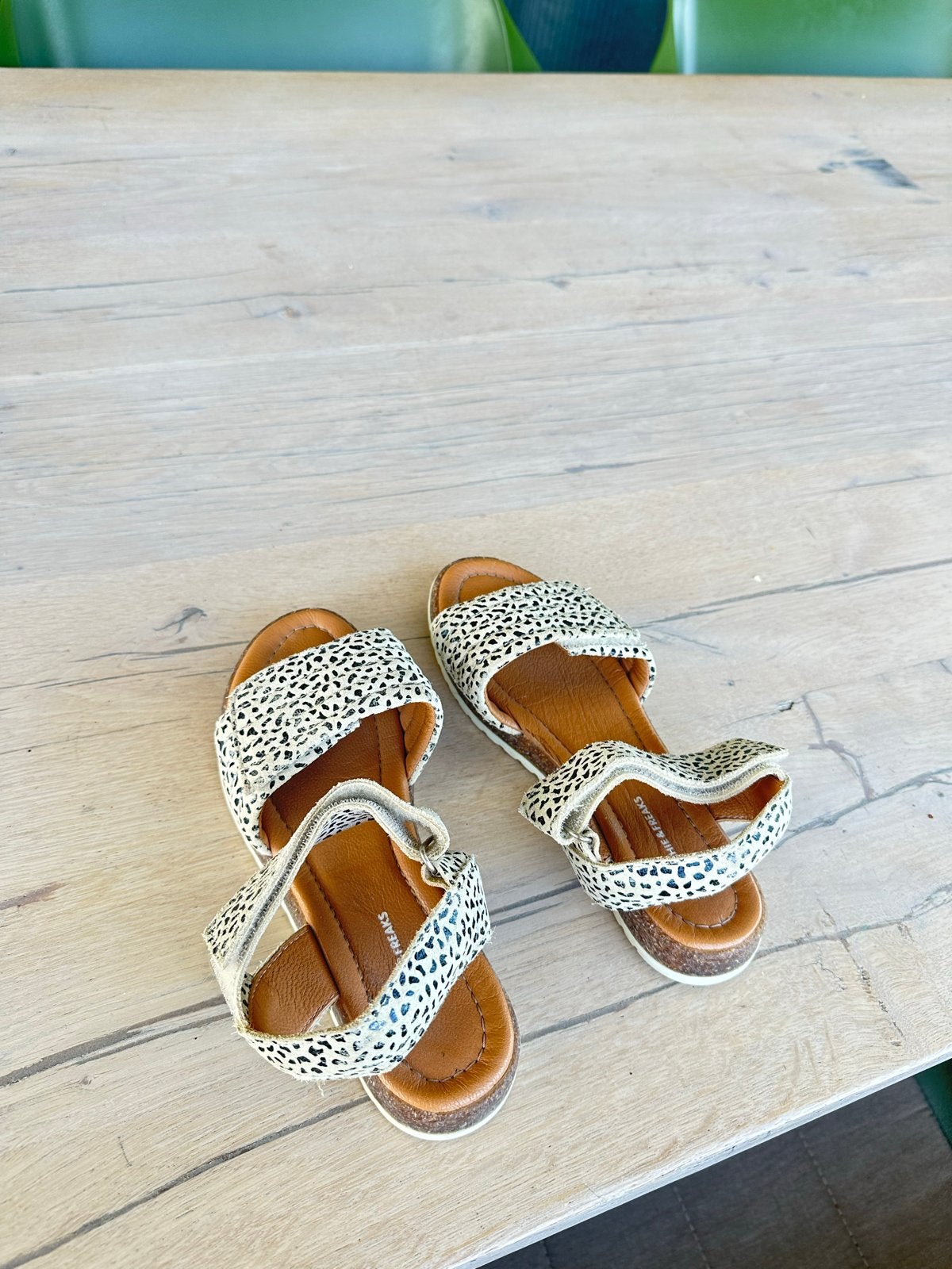 Jochie & Freaks sandalen met luipaardprint maat 35, Ophalen, Gedragen, Wit, Sandalen of Muiltjes