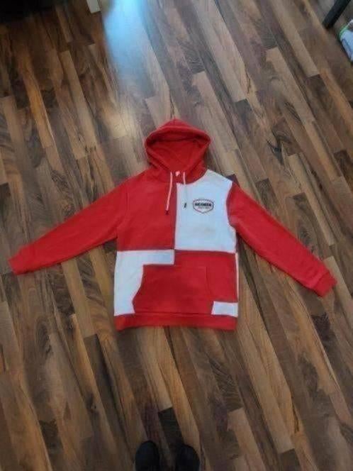 Rode/Witte hoodie van Beimer, Maat XS, nieuwe, Ophalen of Verzenden, Nieuw, Maat 34 (XS) of kleiner, Rood