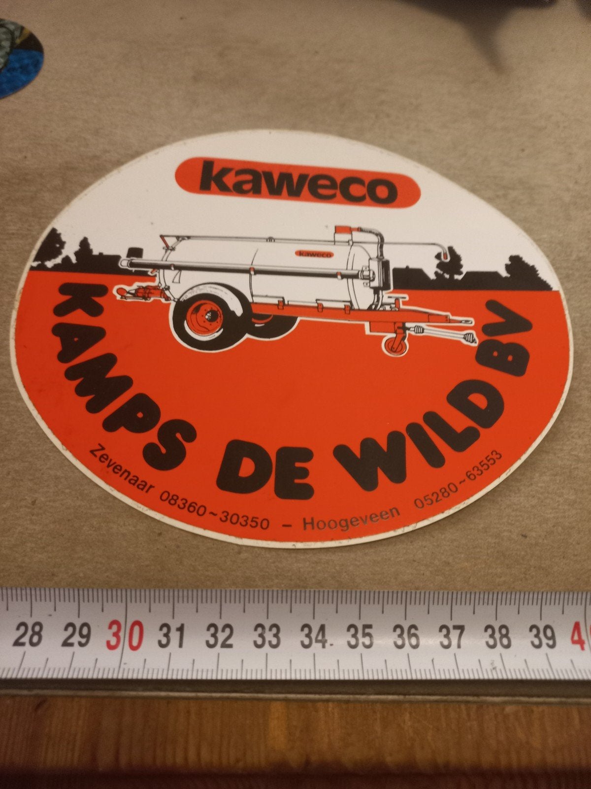 Vintage Kaweco Kamps De Wild Reclame Sticker, Ophalen of Verzenden