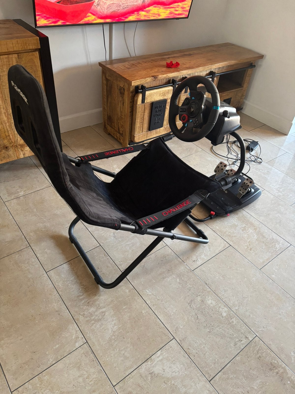 Playstation 5 & 4 race stuur met stoel, Ophalen of Verzenden, Zo goed als nieuw