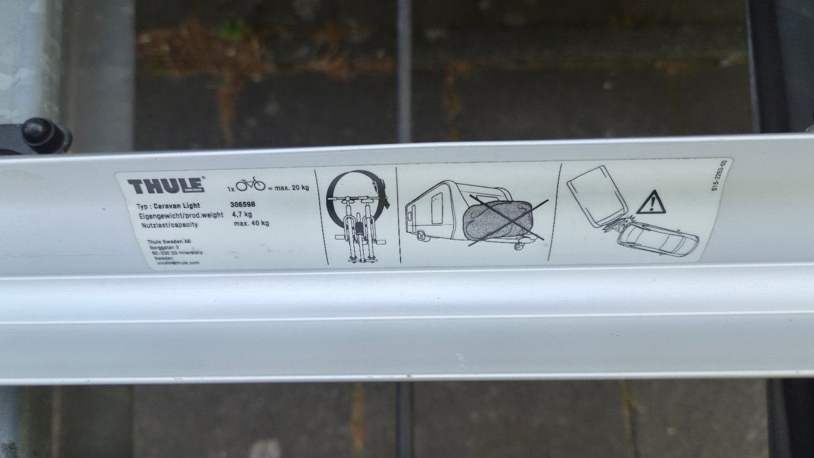 Thule Caravan Light dissel fietsendrager voor 2 fietsen, Ophalen