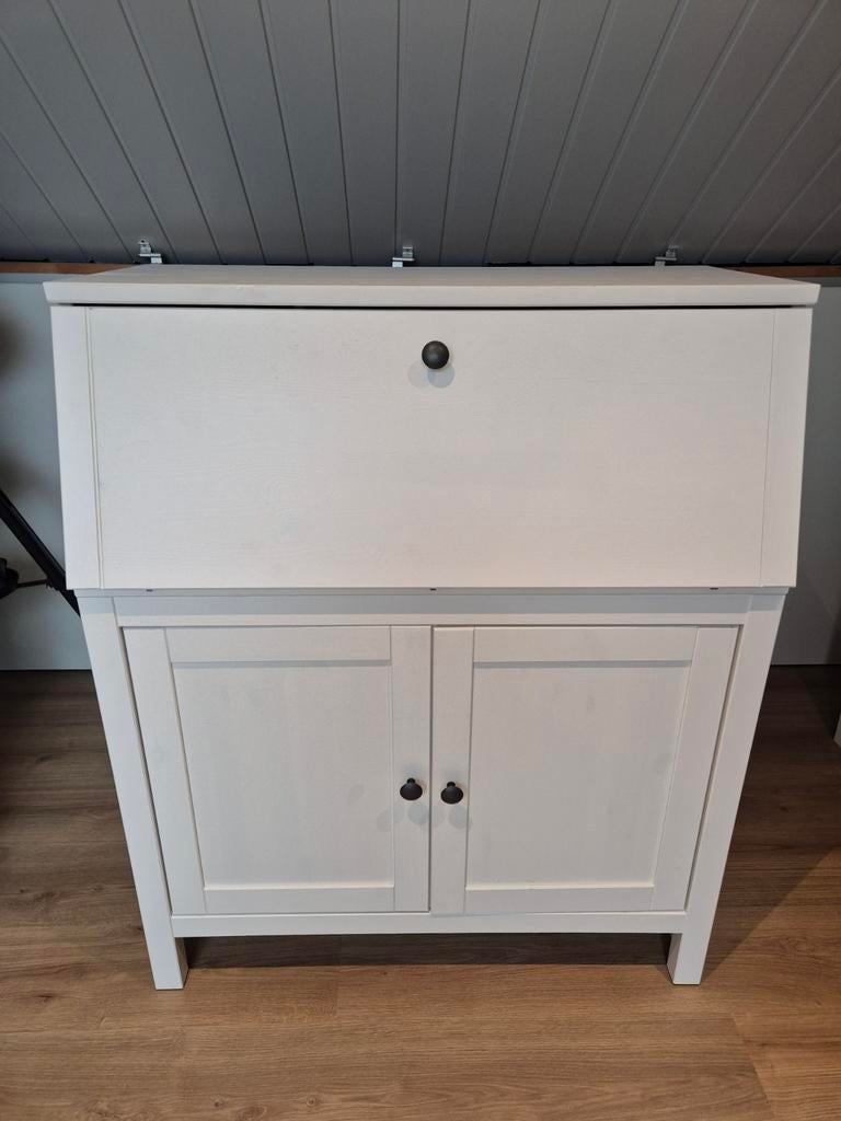 IKEA Hemnes Secretaire Schrijftafel - Wit, Huis en Inrichting, Ophalen, Gebruikt, Scandinavisch, Klassiek