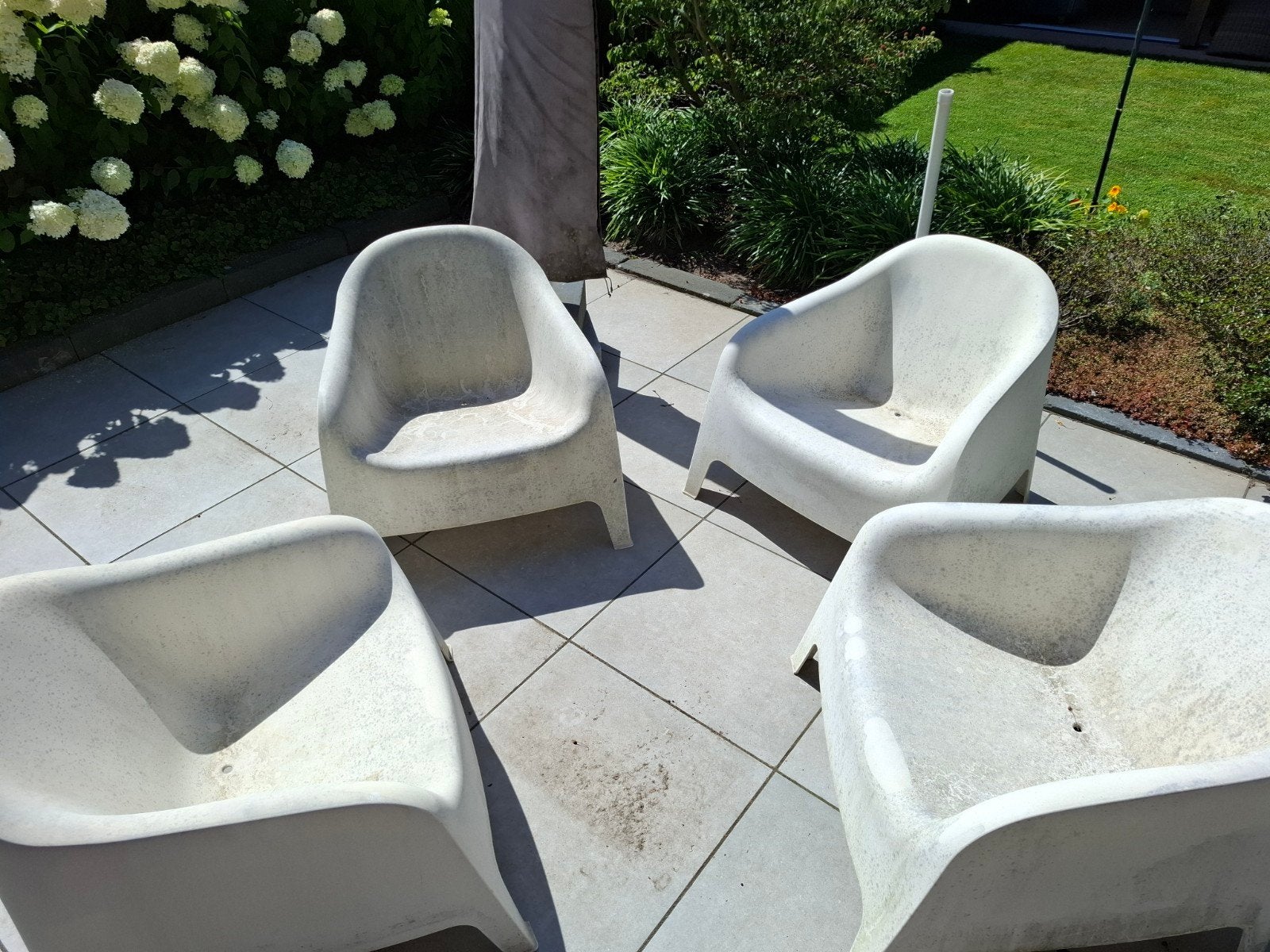 IKEA Skarpö buitenstoelen - 4 stuks, Tuin en Terras, Tuinstoelen, Ophalen, Gebruikt, Kunststof, Stapelbaar