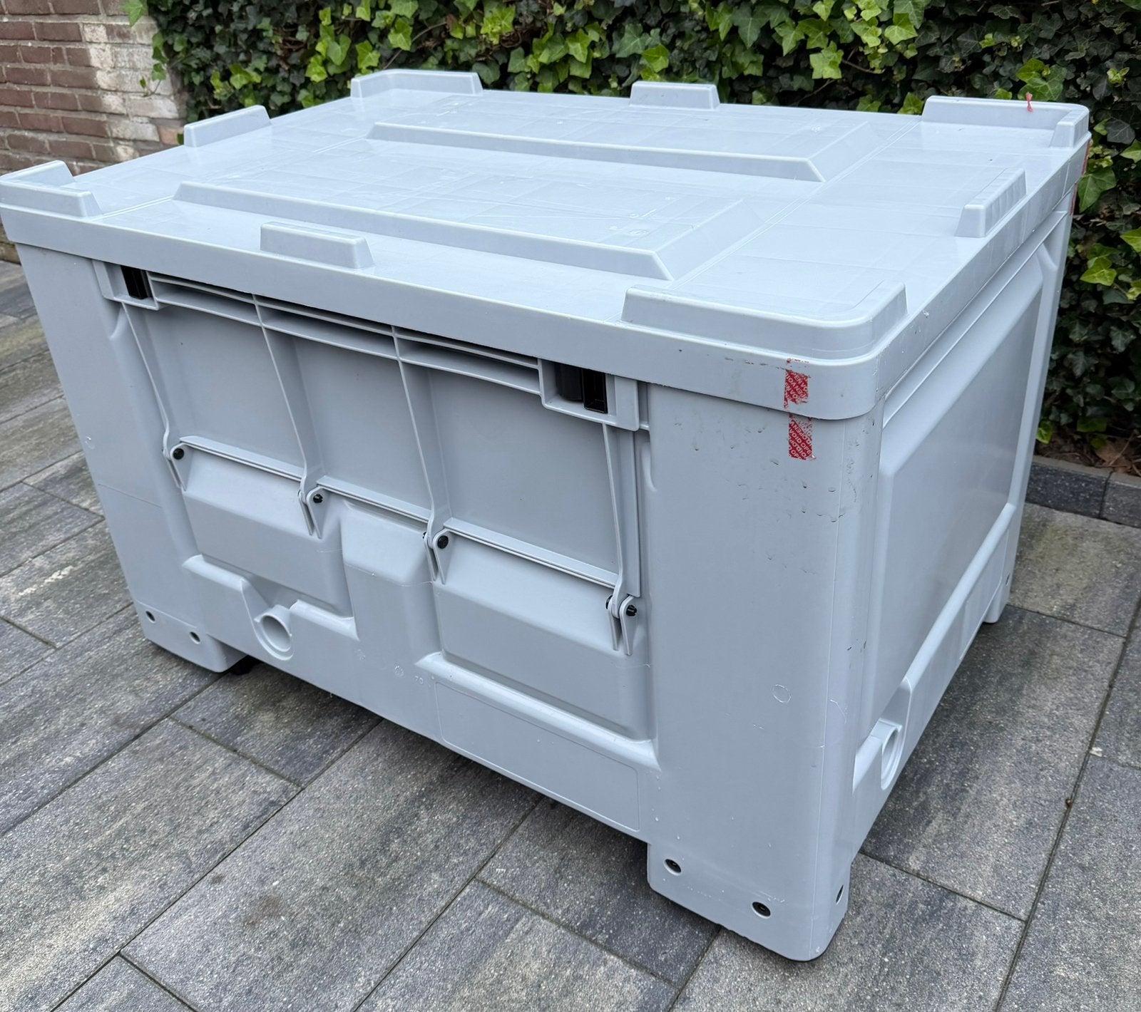 Plastic palletbox met deksel, Ophalen, 100 cm of meer, 60 cm of meer, Bak of Kist
