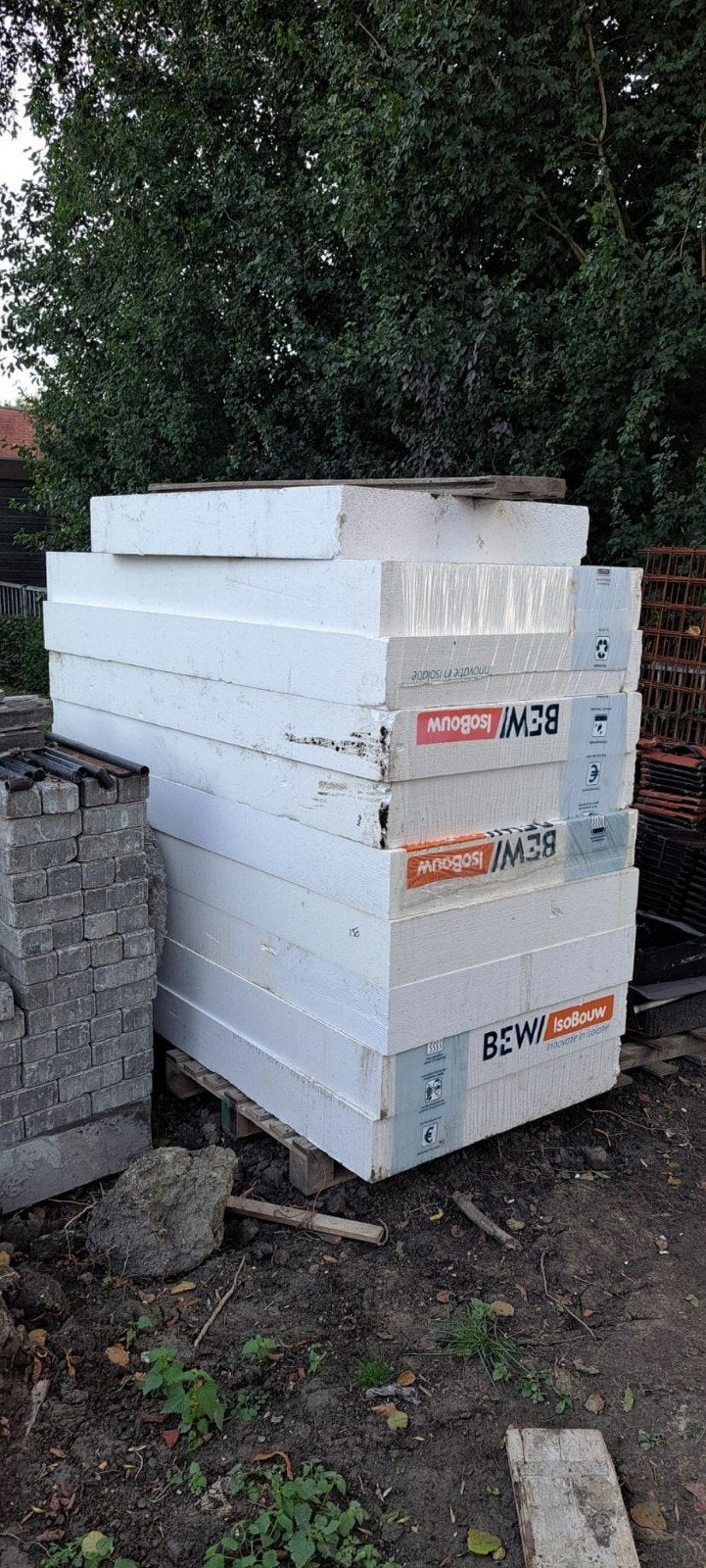 Isolatieplaten Piepschuim (Tempex) 19m2, Ophalen, Gebruikt, Vloerisolatie, 15 m² of meer