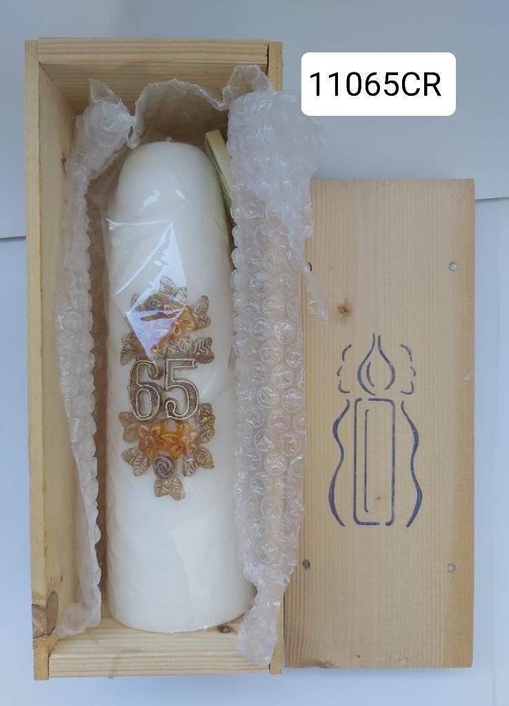 Luxe kaars voor 65 jaar Jubileum, Ophalen of Verzenden, Nieuw, Overige typen, Geboorte of Huwelijk