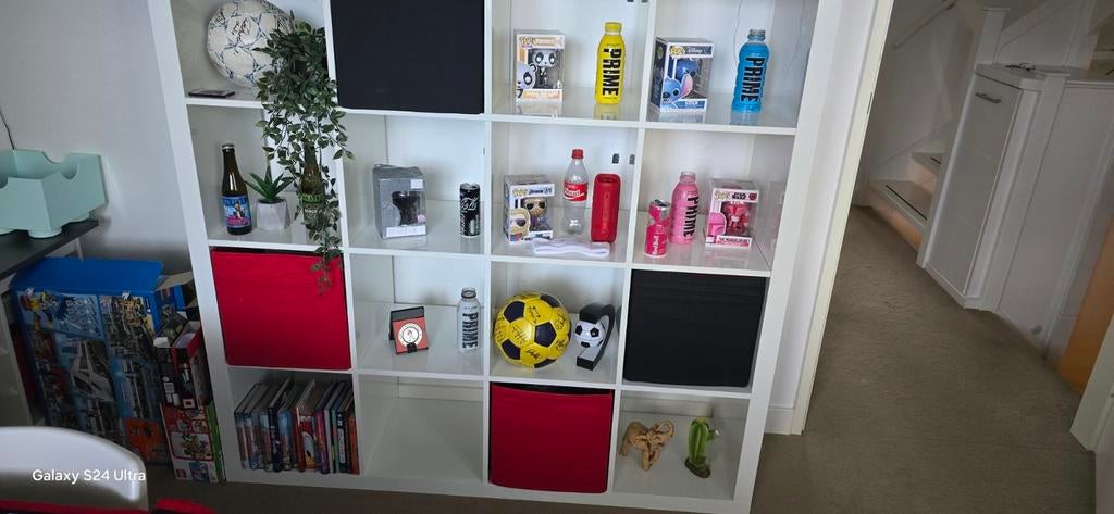 IKEA Roomdivider/Opbergkast met 4 stofboxen 150x150cm, Huis en Inrichting, Kasten | Kledingkasten, Ophalen, Met plank(en), Kunststof