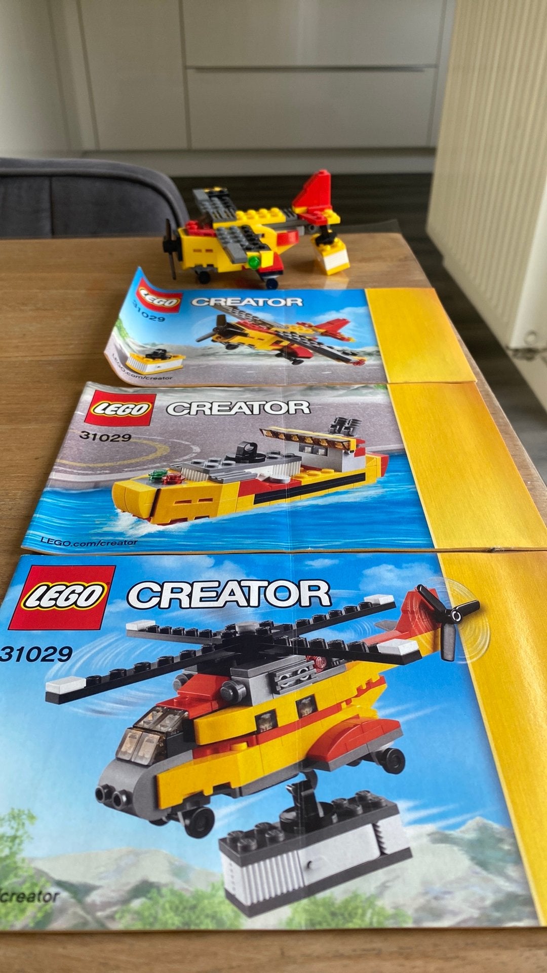 LEGO Creator 31029: Helikopter, Vliegtuig & Boot (3-in-1), Gebruikt, Lego, Ophalen of Verzenden, Compleet