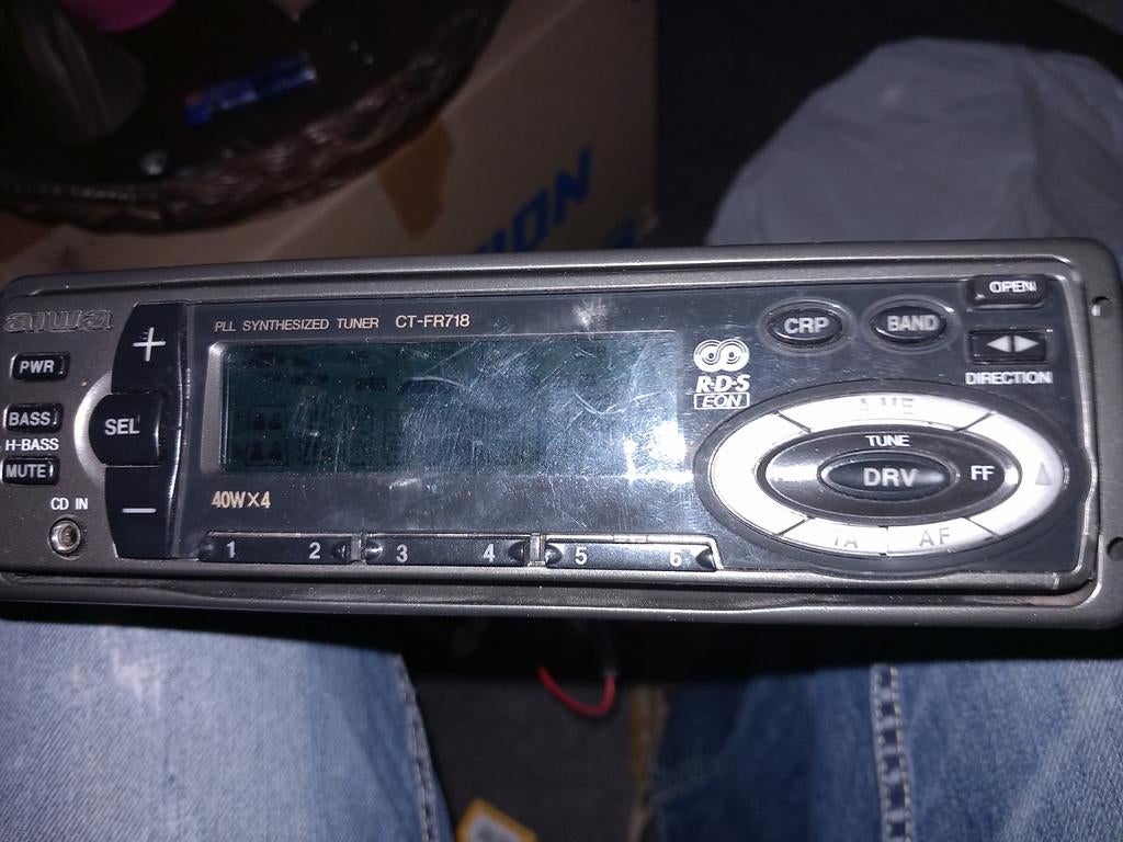 Aiwa CT-FR718 autoradio met cassettedeck, Auto diversen, Autoradio's, Gebruikt, Ophalen