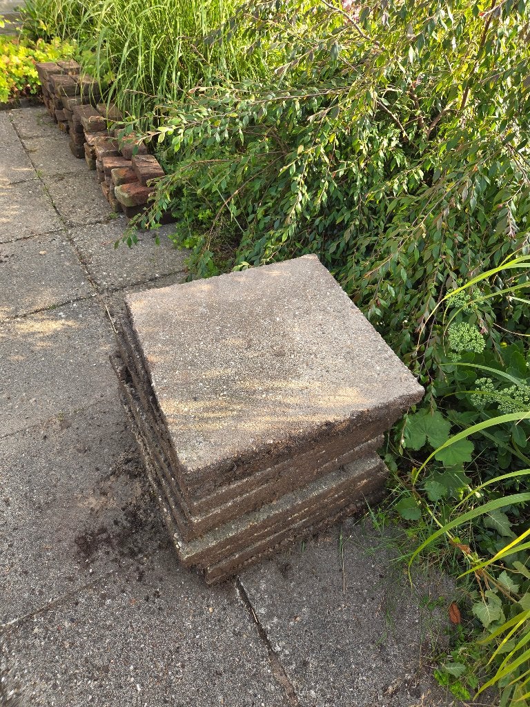 Grindtegels, Ophalen, Gebruikt, Beton, Terrastegels