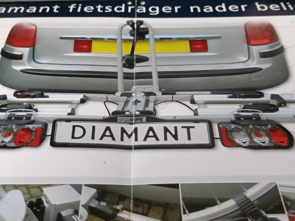fietsendrager DIAMANT, Auto diversen, Ophalen, Gebruikt, 2 fietsen, Trekhaakdrager