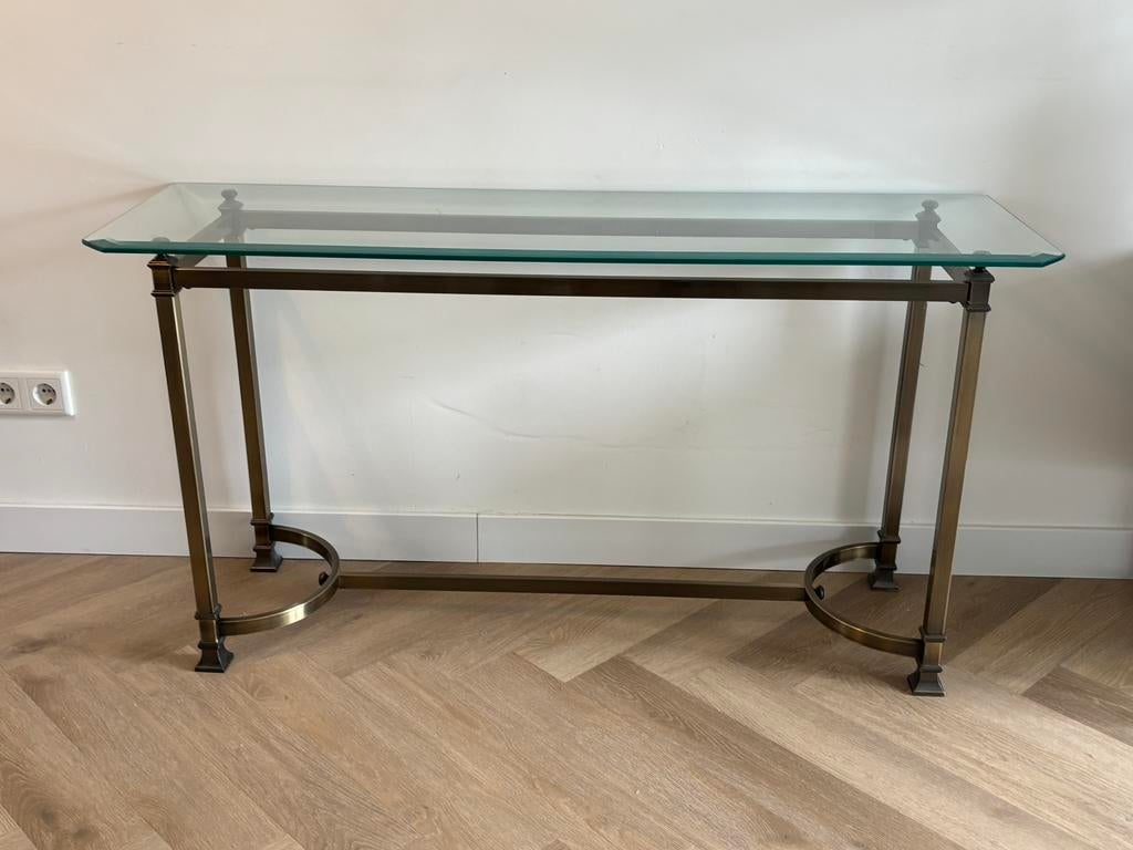 Grote vintage Hollywood Recency sidetable, Huis en Inrichting, Tafels | Sidetables, Ophalen, 100 tot 150 cm, Zo goed als nieuw
