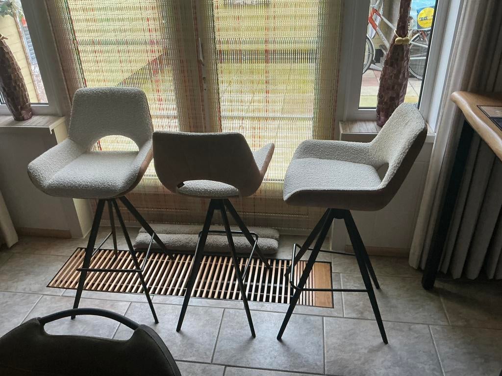Bar krukken, Huis en Inrichting, Barkrukken, Ophalen, Draaibaar, 60 tot 90 cm, Leer