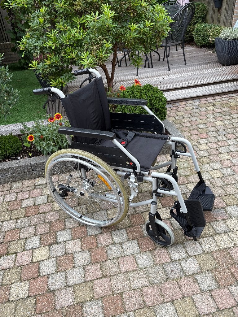 Rolstoel 45cm zitbreedte, Ophalen, Inklapbaar, Gebruikt, Duwrolstoel