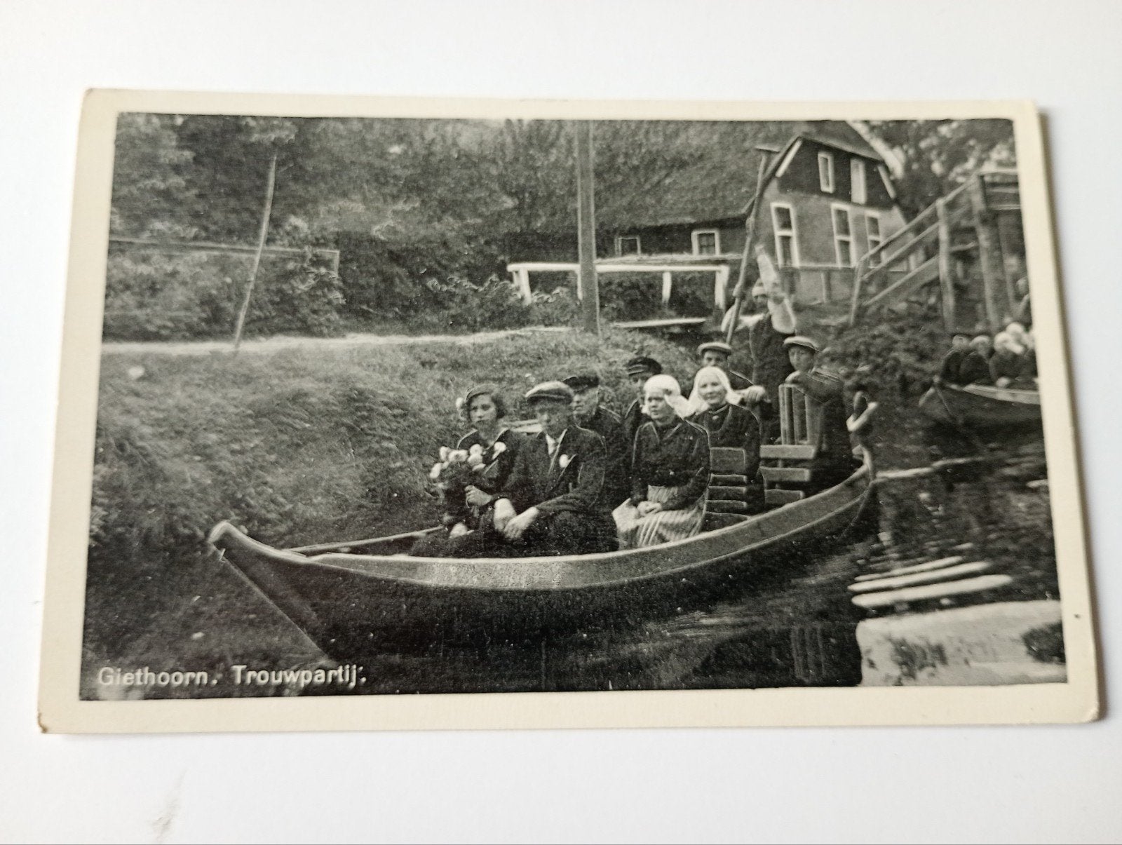 Giethoorn Trouwpartij met Klederdracht, Ophalen of Verzenden, 1920 tot 1940, Ongelopen, Overijssel