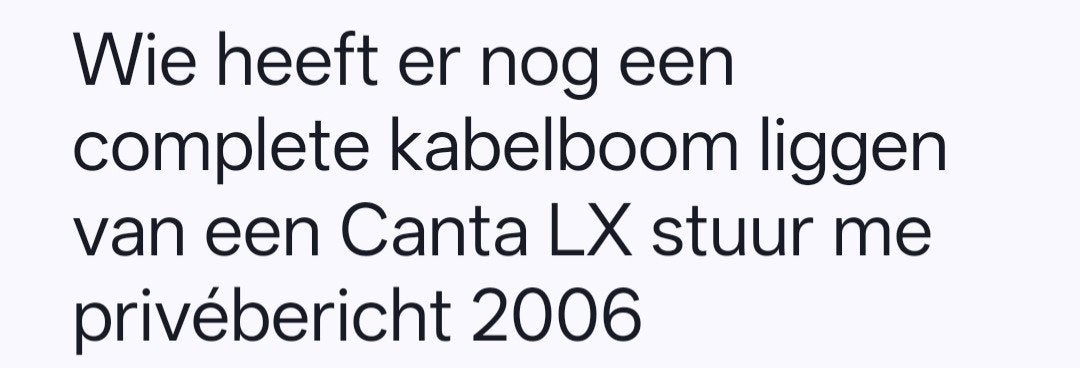 Canta LX Kabelboom gezocht (2006), Ophalen of Verzenden