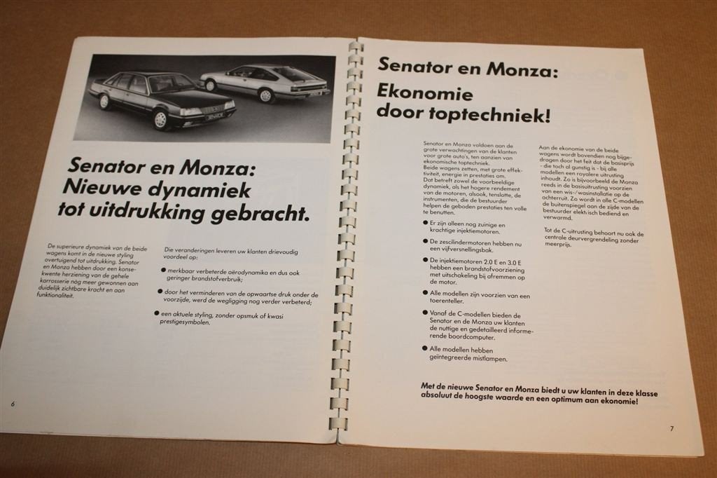 Senator Monza — Opel Interne Productinformatie, Ophalen of Verzenden, Gelezen, Opel