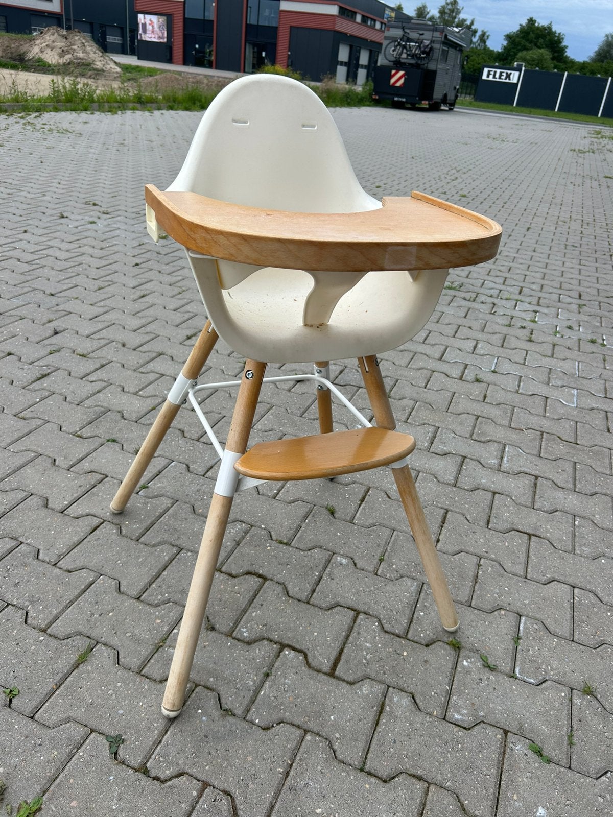 Kinderstoel Childwood - Gebruikt, met eetblad, Ophalen, Gebruikt, Overige typen, Afneembaar eetblad