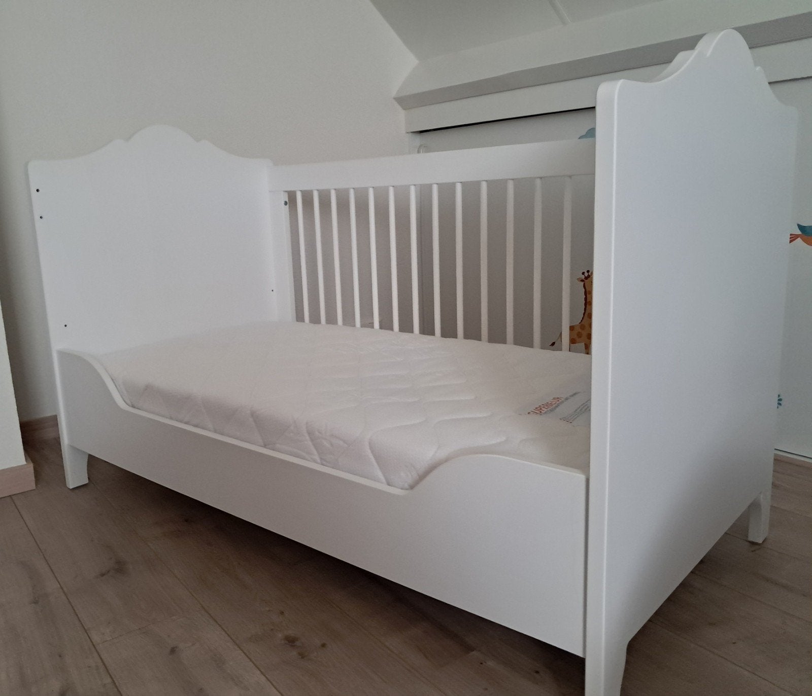 Meegroei ledikant 70x140 bopita elena, Kinderen en Baby's, Babywiegjes en Ledikanten, Ophalen, Zo goed als nieuw, Ledikant