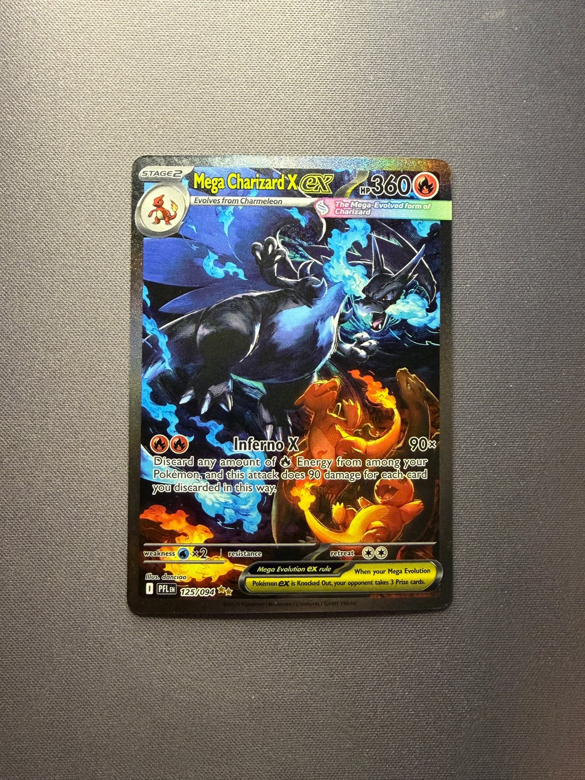 Mega Charizard X EX 125/094 MINT, HELE GOEDE CENTERING, Ophalen, Zo goed als nieuw