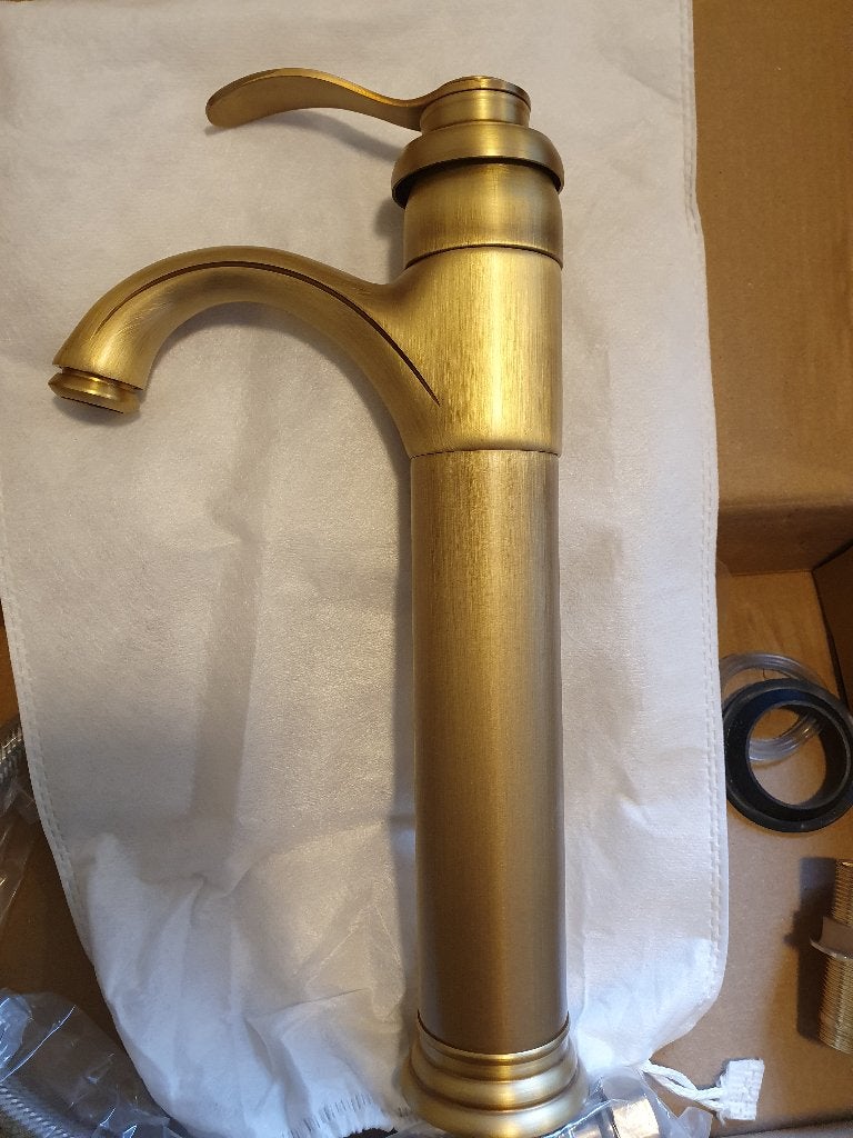 Waskom Wastafelkraan HOOG Brons Landelijk Klassiek KOOPJE, Doe-het-zelf en Verbouw, Sanitair, Ophalen of Verzenden, Nieuw, Koper