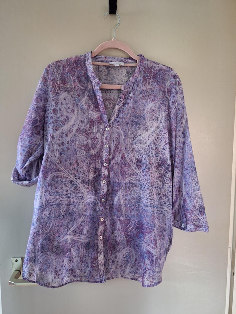 ERFO blouse, Paars, Maat 42/44 (L), Ophalen of Verzenden, Gedragen