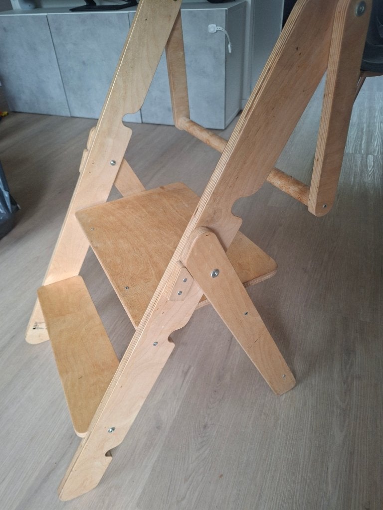 Inklapbare/opvouwbare montessori leertoren, Ophalen, Zo goed als nieuw, Meubelstuk of Keukentje