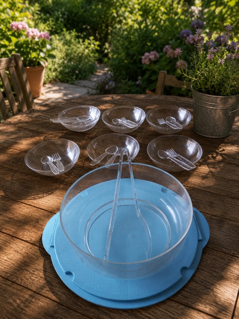 Vintage Tupperware "Home Salad Bar" serveerset (21-delig), Ophalen of Verzenden