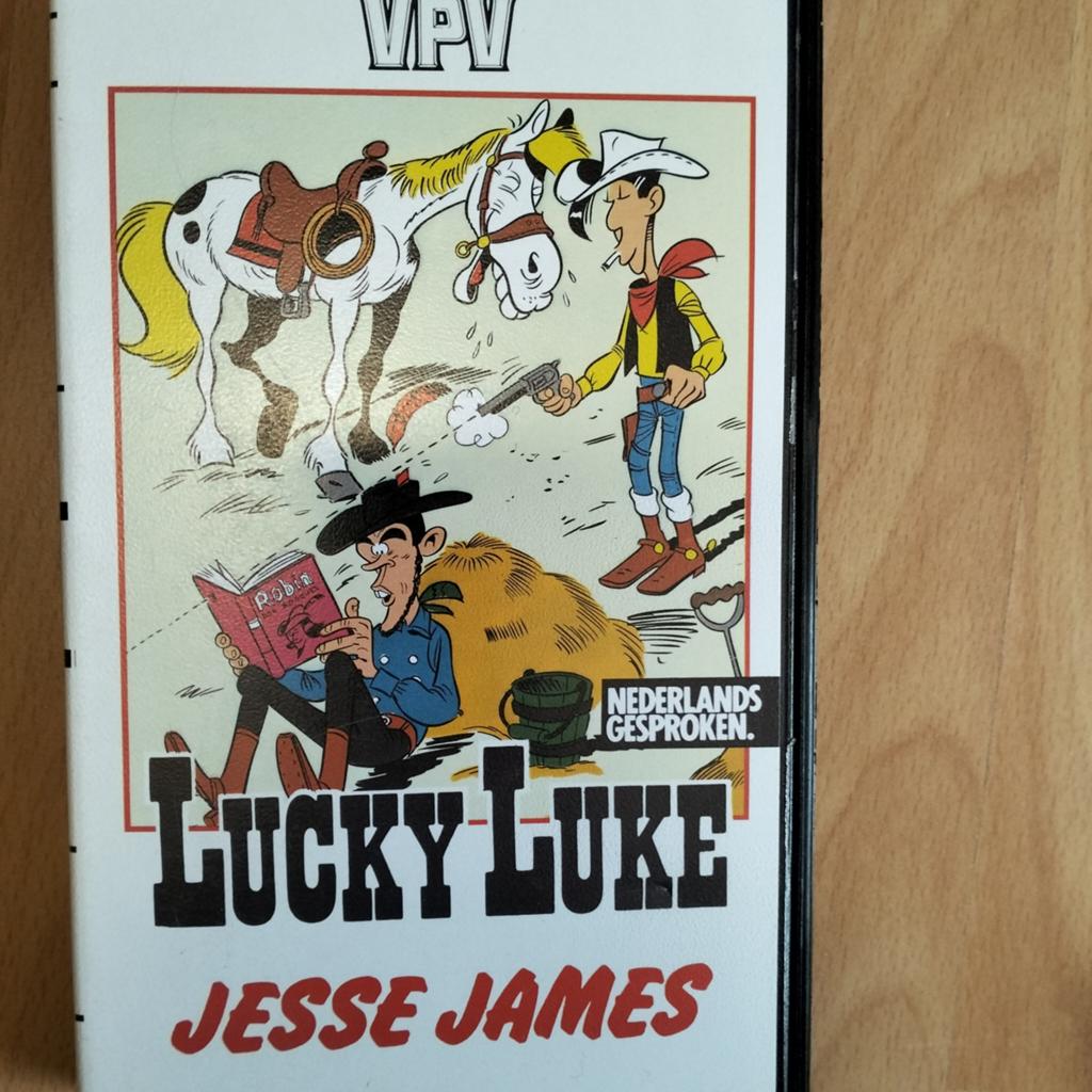 Vhs film Lucky Luke   Jesse James nederlands gesproken, Alle leeftijden, Ophalen of Verzenden, Zo goed als nieuw, Nederlandstalig
