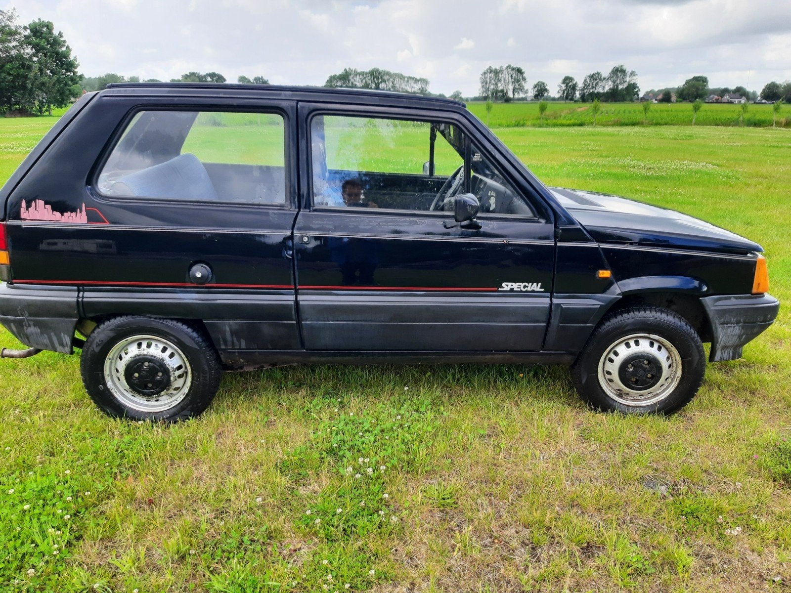 Oldtimer Seat Marbella 0.8 L B6 1990 Zwart, Auto's, Voorwielaandrijving, 750 kg, 4 stoelen, Zwart