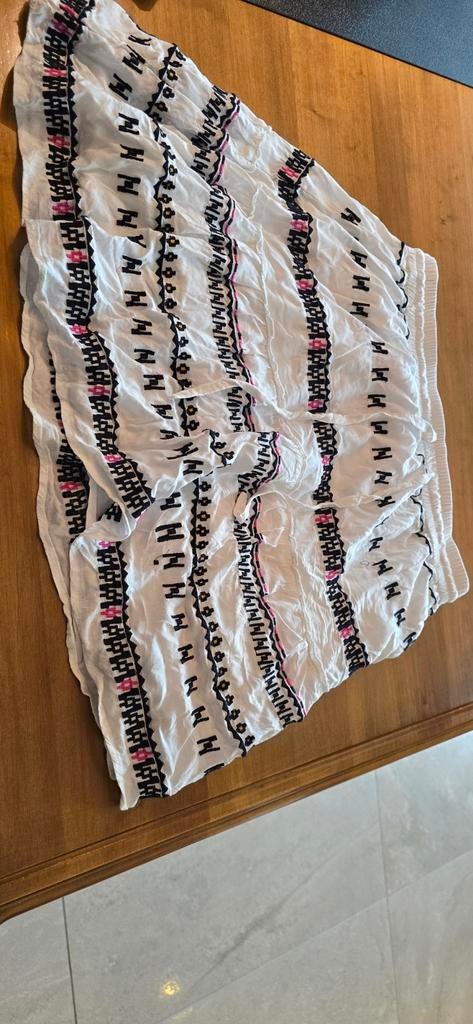 Nikki rokje wit met zwart en roze patroon, Ophalen of Verzenden
