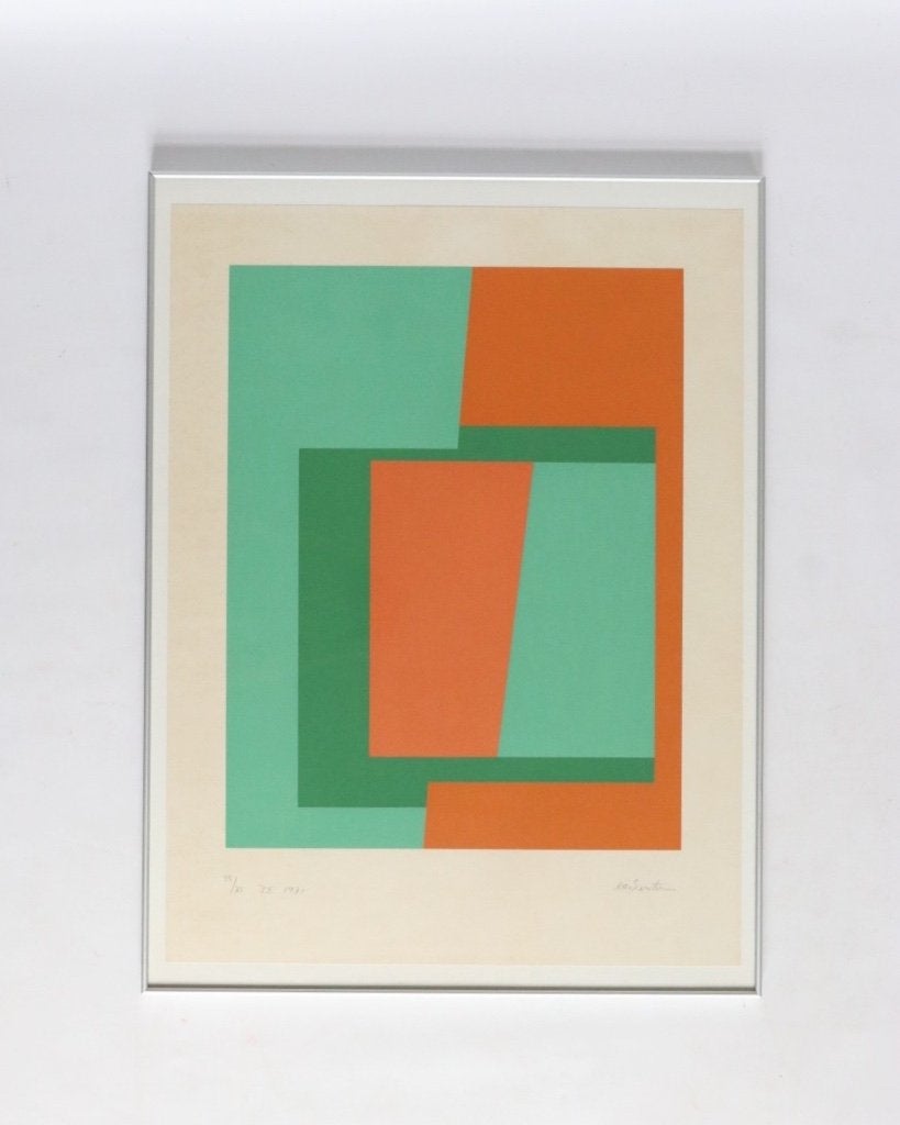 Vintage zeefdruk kunstwerk Deens design gelimiteerd, Ophalen of Verzenden
