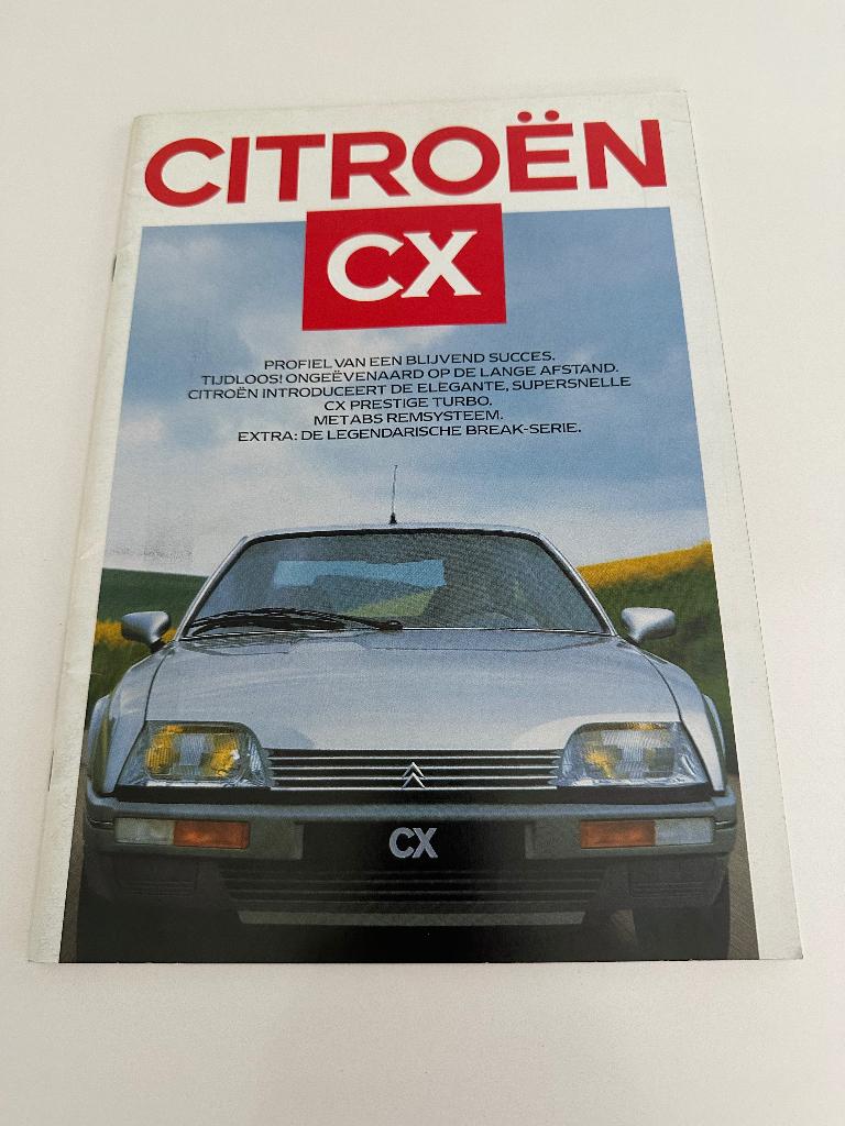 Folder Citroen CX 1986 Gti, Ophalen of Verzenden, Zo goed als nieuw, Citroën