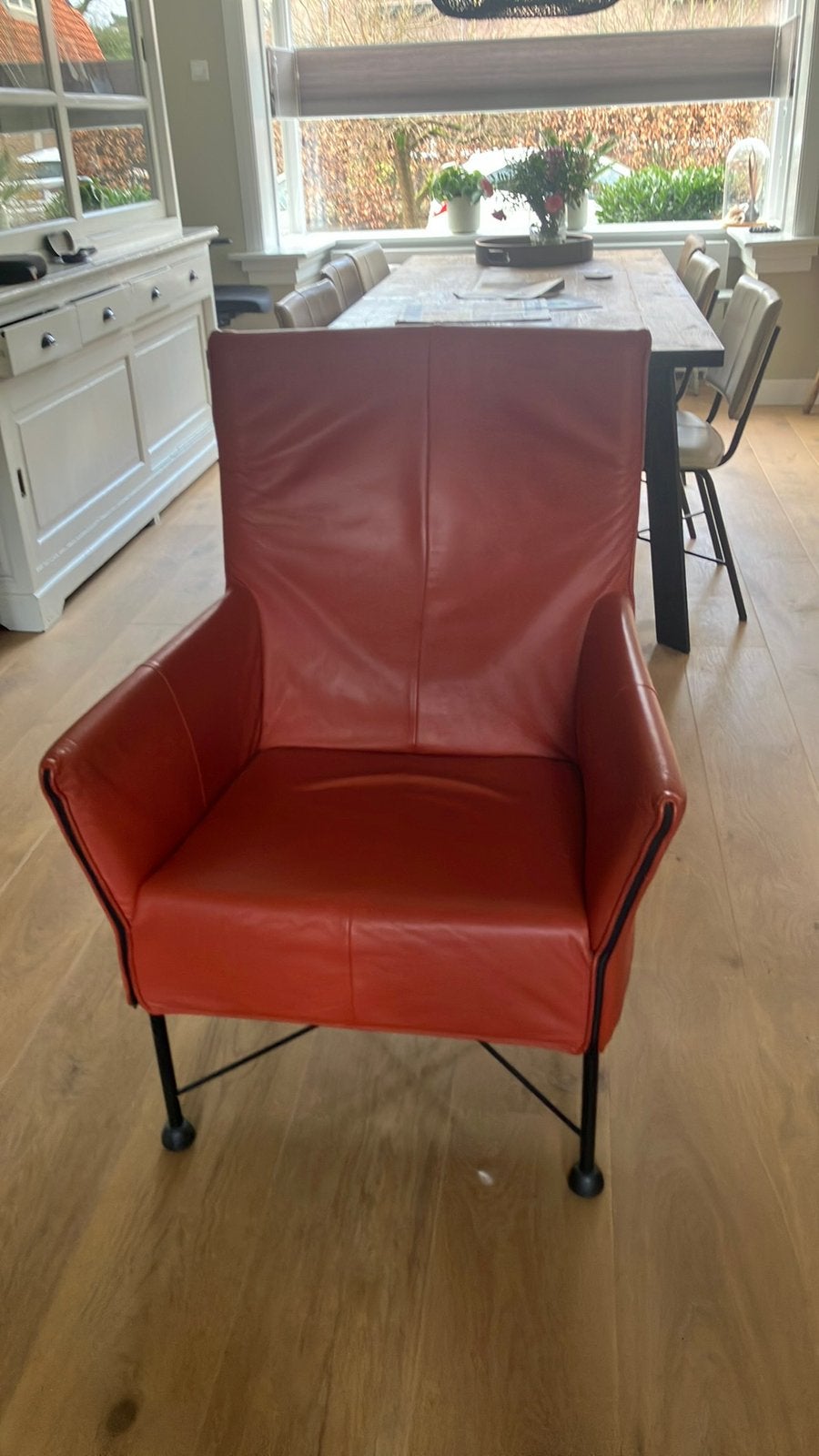 Hoes stoel Montis Charly in zeer goede staat, Huis en Inrichting, Fauteuils, Ophalen, Zo goed als nieuw, 50 tot 75 cm, Leer