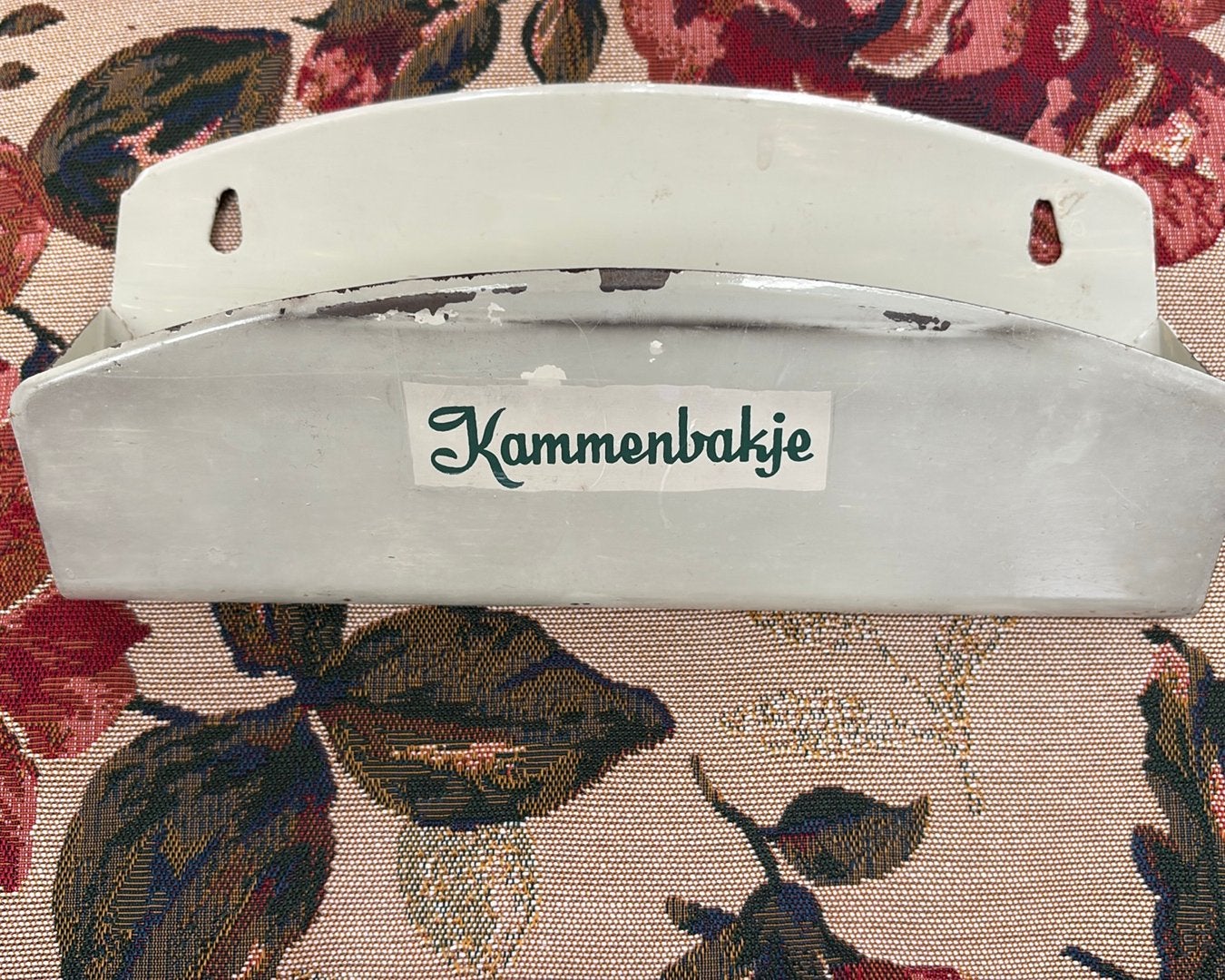 EMAILLE KAMMENBAKJE  LICHT GROEN MET OPSCHRIFT, Antiek en Kunst, Ophalen of Verzenden