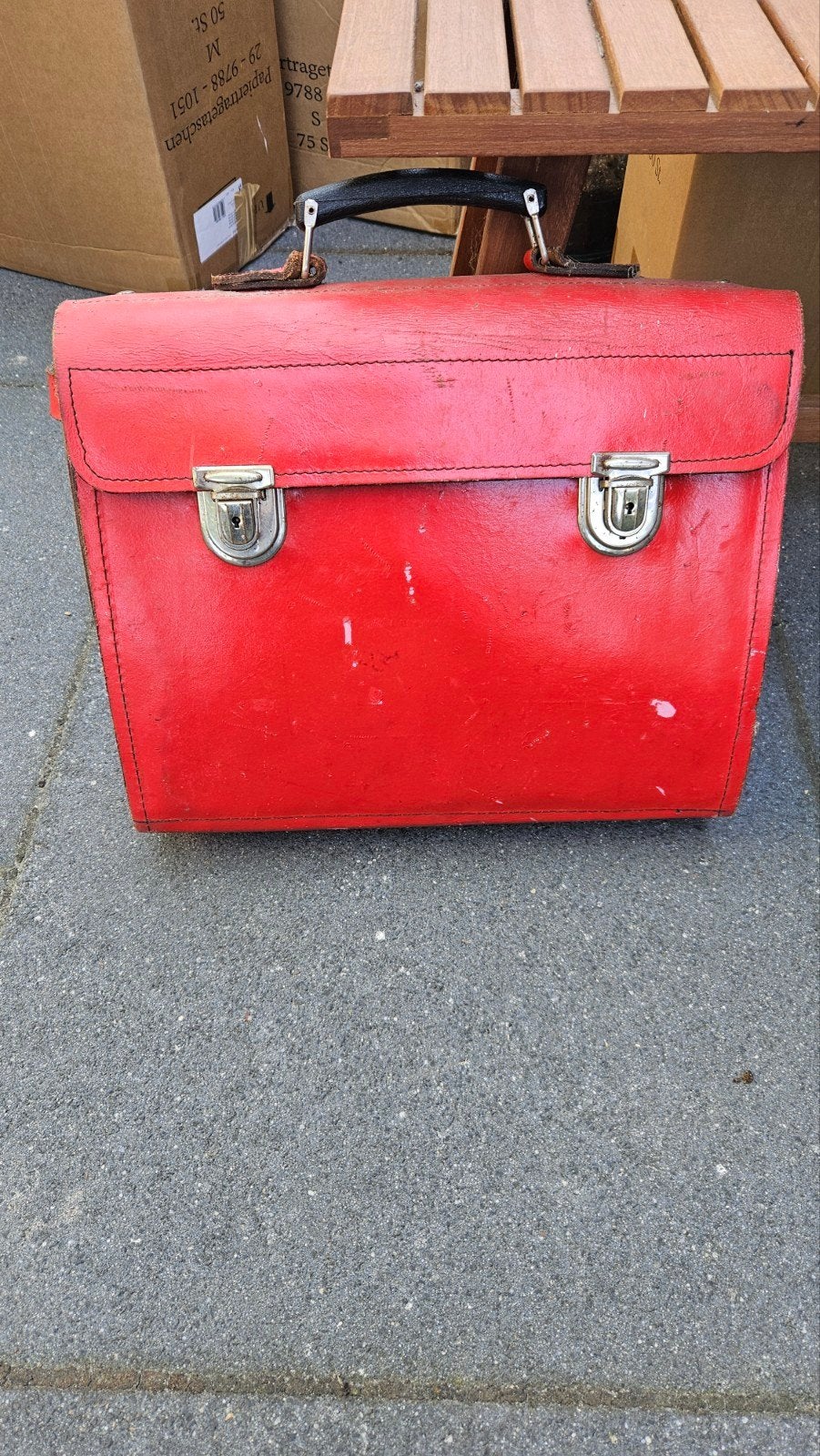 Rundleder elektra gereedschap tas, Sieraden, Tassen en Uiterlijk, Koffers, Gebruikt, Ophalen of Verzenden, Minder dan 35 cm, Minder dan 50 cm