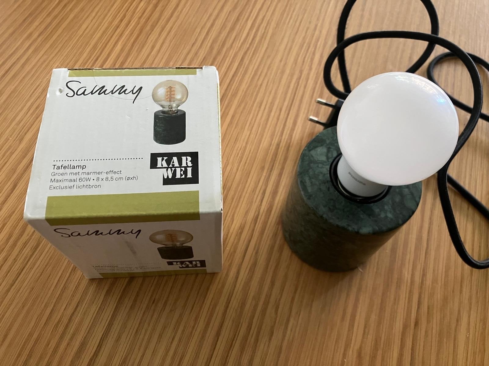 2 Sammy tafellampen groen met marmer-effect - Karwei, Ophalen, Overige merken, Groen, E27 (groot)