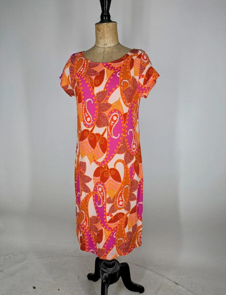 No Man's Land Jurk met Paisley Print - Maat M, INFO@NOMANSLAND.EU, Oranje, Ophalen of Verzenden, Zo goed als nieuw