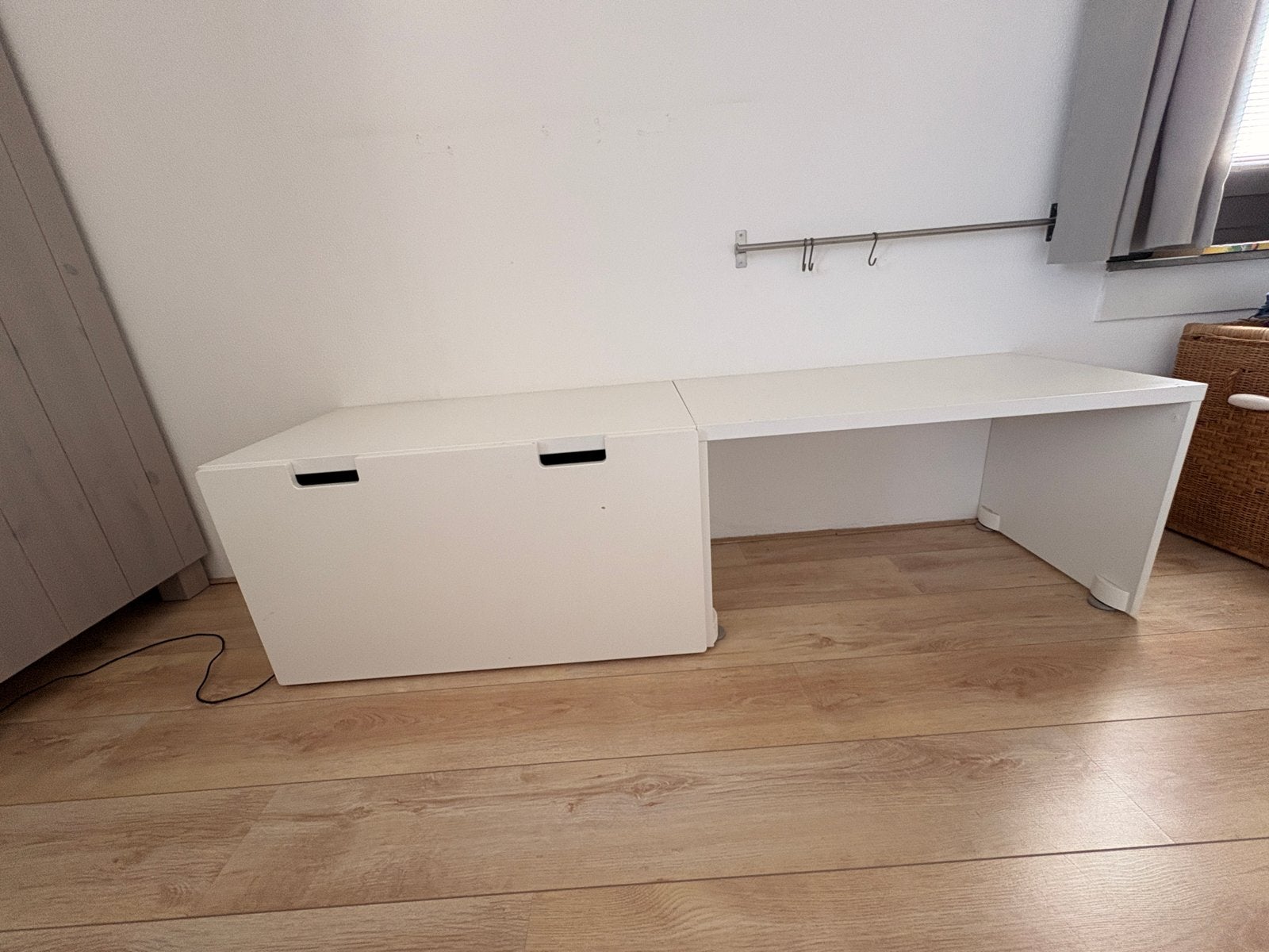 IKEA STUVA kinderbank met opbergkist en open bank, wit, Ophalen, Gebruikt, Overige typen