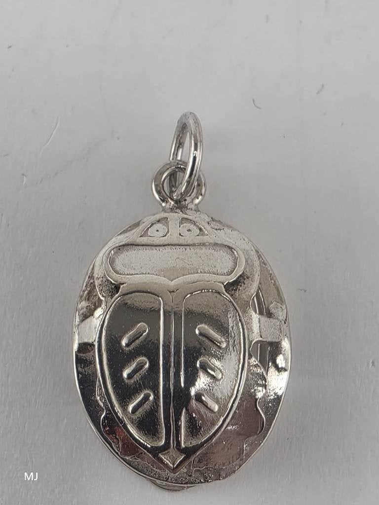 Zilveren hanger Scarabee                                Z144, Gebruikt, ., Ophalen of Verzenden, .