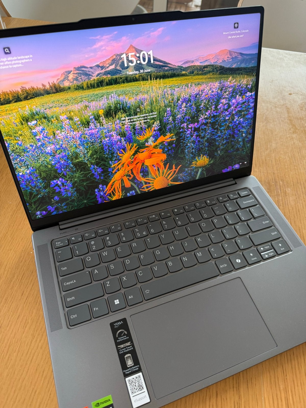 Lenovo Yoga Pro 714AHP9 Laptop, Computers en Software, Windows Laptops, Met videokaart, 2 tot 3 Ghz, Qwerty, 8 GB