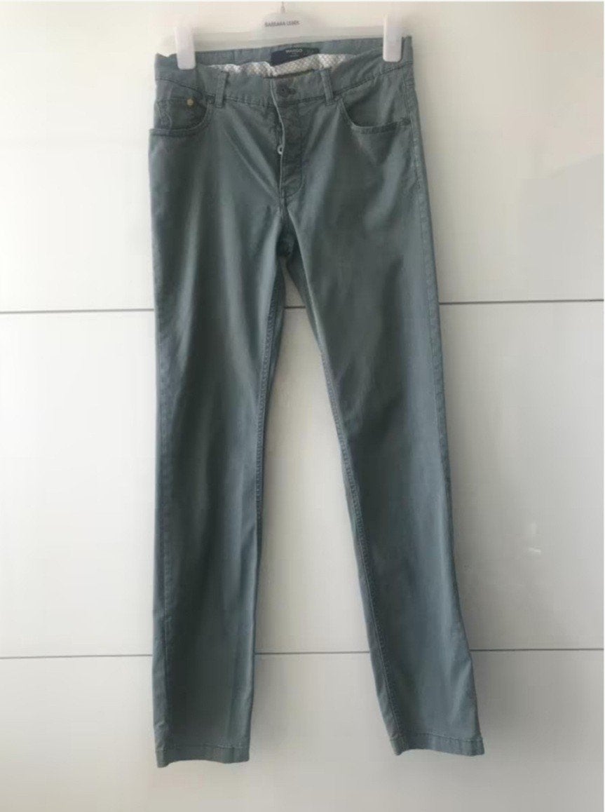 Oudgroene Broek van Mango, Maat 38/40 (M), Mango, Ophalen of Verzenden, Zo goed als nieuw