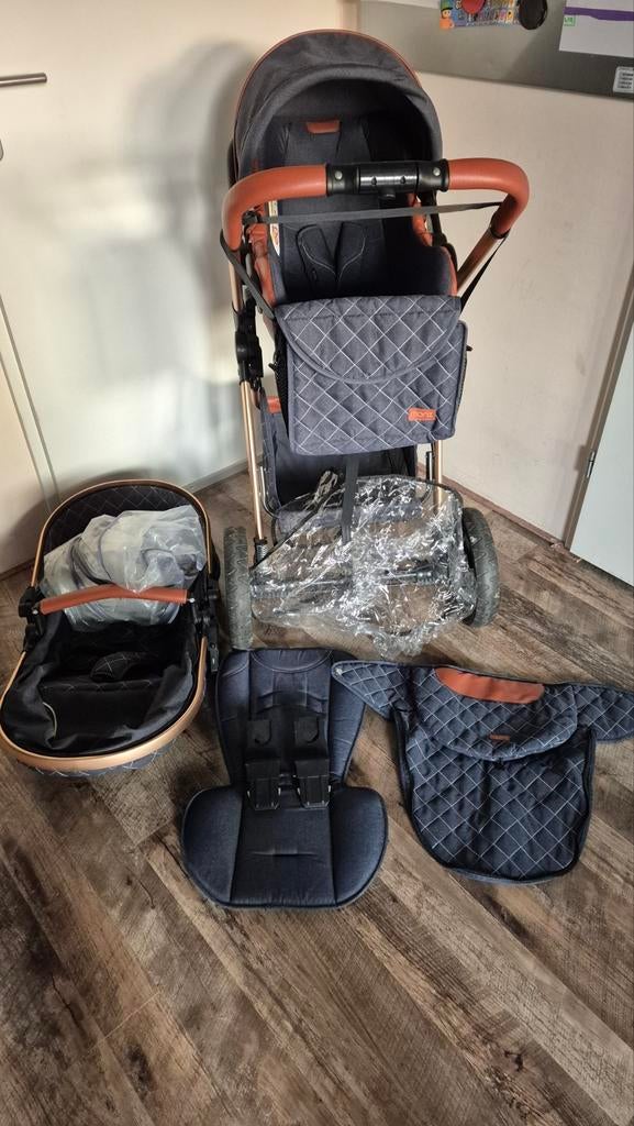 Cangaroo alma navy kinderwagen 3 in 1, Kinderen en Baby's, Kinderwagens en Combinaties, Overige merken, Ophalen