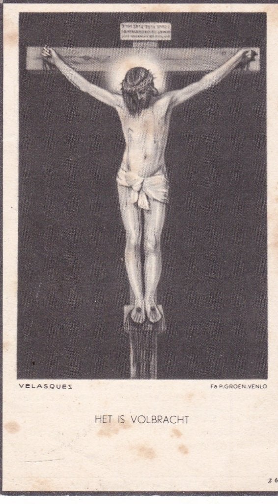 Antonius v. d. Acker 1876-1951, Verzenden, Bidprentje